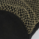 CHANEL Tragetasche Canvas Schwarz Silber CC Authentisch 170532-15
