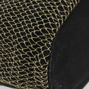 CHANEL Tote Bag Canvas Black Silver CC Auth 170532-13
