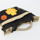 CHANEL Tragetasche Canvas Schwarz Silber CC Authentisch 170532-6
