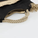 CHANEL Tragetasche Canvas Schwarz Silber CC Authentisch 170532-7