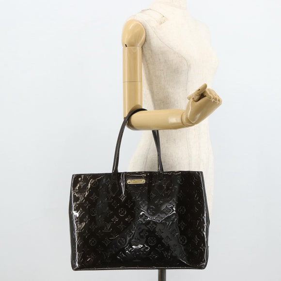 LOUIS VUITTON Monogram Vernis Wilshire GM Tote Bag Amarante M91649 Auth 170536