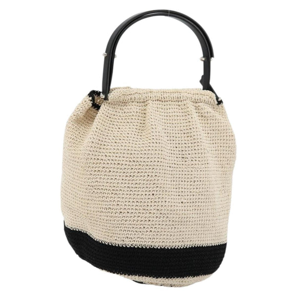CHANEL Handtas Stro Beige CC Auth 170539