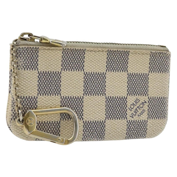 LOUIS VUITTON Damier Azur Pochette Cles Coin Purse N62659 LV Auth 170542