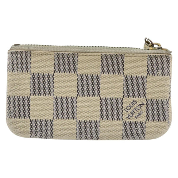LOUIS VUITTON Damier Azur Pochette Cles Coin Purse N62659 LV Auth 170542
