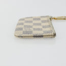 LOUIS VUITTON Damier Azur Pochette Cles Coin Purse N62659 LV Auth 170542-3