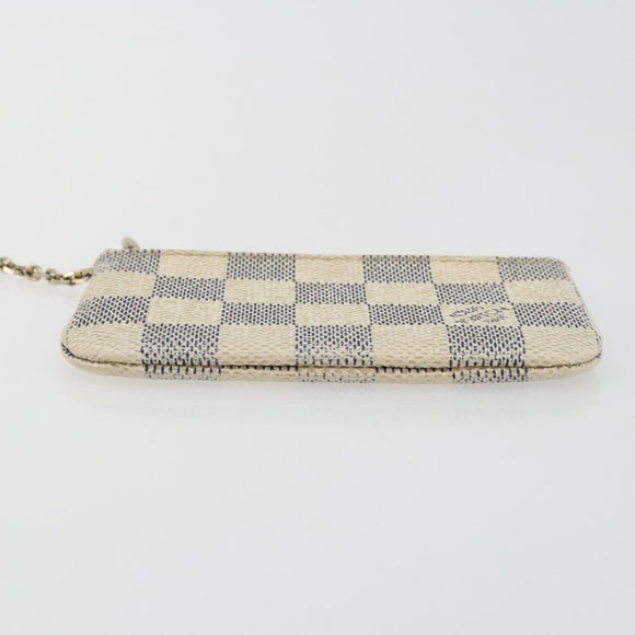 LOUIS VUITTON Damier Azur Pochette Cles Coin Purse N62659 LV Auth 170542