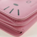 BALENCIAGA Mini Chain Wallet Kitty Leather Pink Silver 623241 Auth 170544SM-10