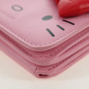 BALENCIAGA Mini Chain Wallet Kitty Leather Pink Silver 623241 Auth 170544SM-11