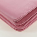 BALENCIAGA Mini Chain Wallet Kitty Leather Pink Silver 623241 Auth 170544SM-13