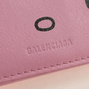 BALENCIAGA Mini Chain Wallet Kitty Leather Pink Silver 623241 Auth 170544SM-14