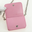BALENCIAGA Mini Chain Wallet Kitty Leather Pink Silver 623241 Auth 170544SM-18