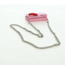 BALENCIAGA Mini Chain Wallet Kitty Leather Pink Silver 623241 Auth 170544SM-7