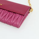 Miu Miu Chain Shoulder Bag Leather Pink Gold Auth 170545A-8