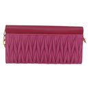 Miu Miu Chain Shoulder Bag Leather Pink Gold Auth 170545A-2