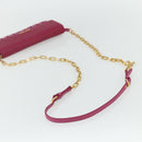 Miu Miu Chain Shoulder Bag Leather Pink Gold Auth 170545A-7