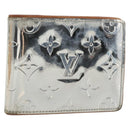 LOUIS VUITTON Mirror Portefeuille Slender Wallet Silver M80806 LV Auth 170546A-1