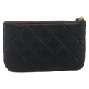 CHANEL Pouch Caviar Skin Black Gold CC Auth 170547A-3
