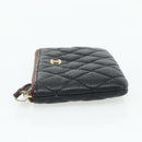 CHANEL Pouch Caviar Skin Black Gold CC Auth 170547A-4