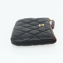 CHANEL Pouch Caviar Skin Black Gold CC Auth 170547A-5
