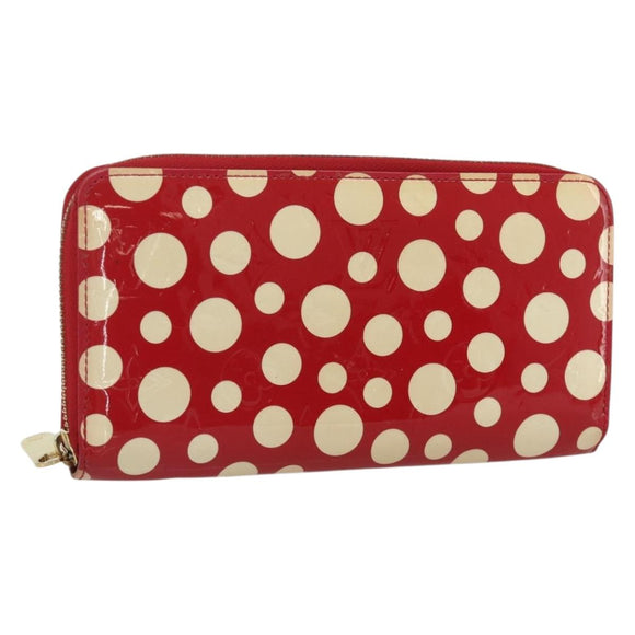 LOUIS VUITTON Yayoi Kusama Zippy Wallet Long Wallet Red M91572 LV Auth 170548A