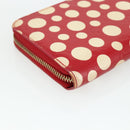 LOUIS VUITTON Yayoi Kusama Zippy Wallet Long Wallet Red M91572 LV Auth 170548A-16