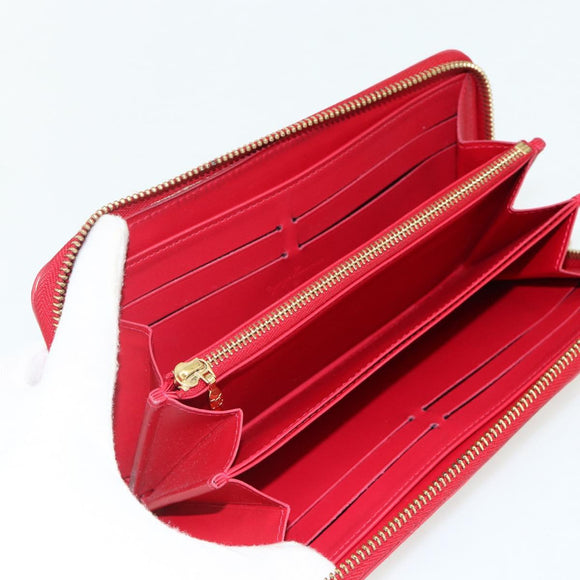 LOUIS VUITTON Yayoi Kusama Zippy Wallet Long Wallet Red M91572 LV Auth 170548A