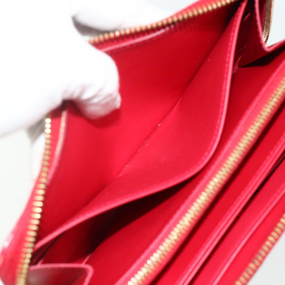 LOUIS VUITTON Yayoi Kusama Zippy Wallet Long Wallet Red M91572 LV Auth 170548A