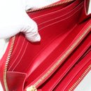 LOUIS VUITTON Yayoi Kusama Zippy Wallet Long Wallet Red M91572 LV Auth 170548A-19