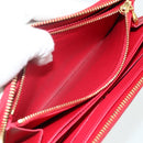 LOUIS VUITTON Yayoi Kusama Zippy Wallet Long Wallet Red M91572 LV Auth 170548A-10