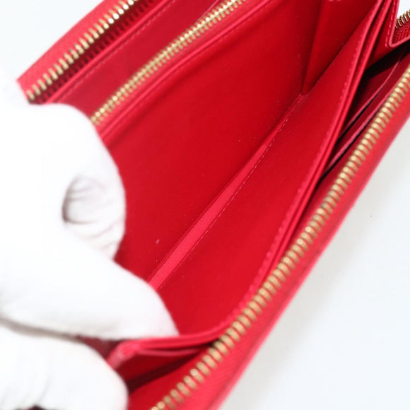 LOUIS VUITTON Yayoi Kusama Zippy Wallet Long Wallet Red M91572 LV Auth 170548A