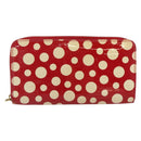 LOUIS VUITTON Yayoi Kusama Zippy Wallet Long Wallet Red M91572 LV Auth 170548A-13