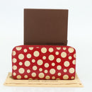 LOUIS VUITTON Yayoi Kusama Zippy Wallet Long Wallet Red M91572 LV Auth 170548A-12