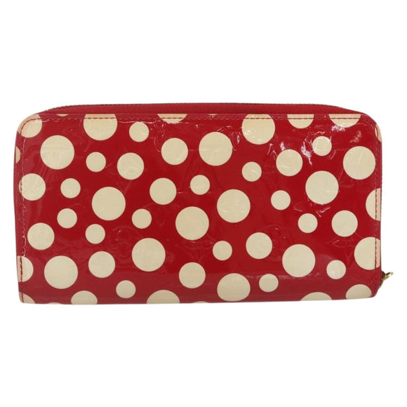 LOUIS VUITTON Yayoi Kusama Zippy Wallet Long Wallet Red M91572 LV Auth 170548A