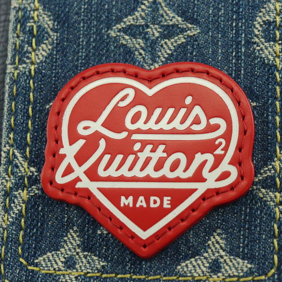 LOUIS VUITTON Denim LVxNIGO Double Phone Pouch Bag Blue M81060 Auth 170550SM
