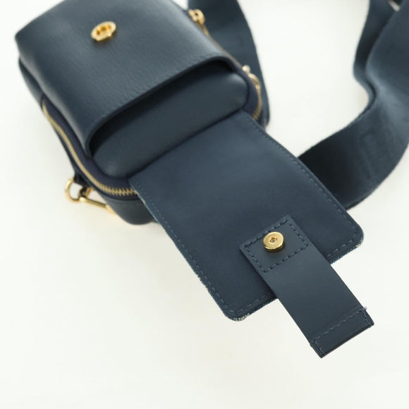 LOUIS VUITTON Denim LVxNIGO Double Phone Pouch Bag Blue M81060 Auth 170550SM
