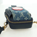 LOUIS VUITTON Denim LVxNIGO Double Phone Pouch Bag Blue M81060 Auth 170550SM-6