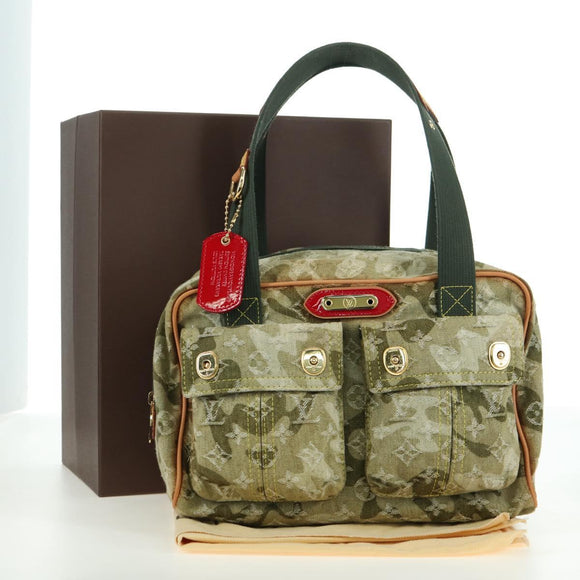 LOUIS VUITTON Monogram Camouflage Jasmine Boston Bag Green M95772 Auth 170551SAV