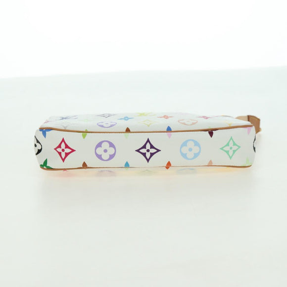 LOUIS VUITTON Monogram Multicolor Pochette Pouch White M92649 LV Auth 170552SAV