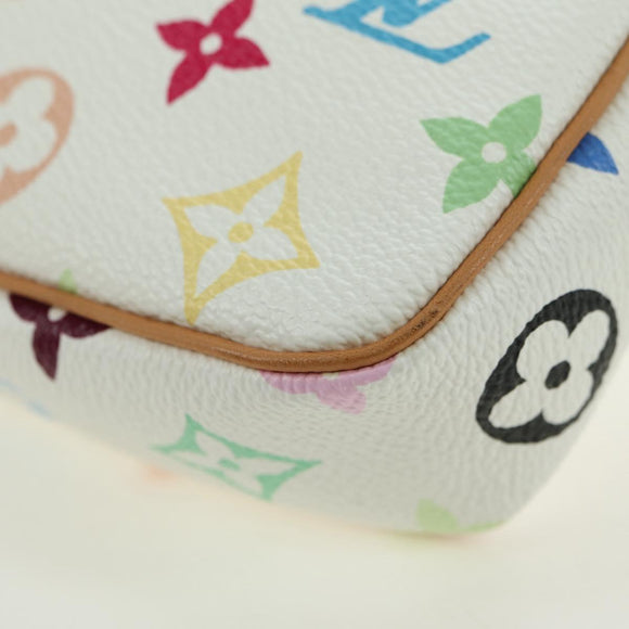 LOUIS VUITTON Monogram Multicolor Pochette Pouch White M92649 LV Auth 170552SAV