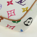 LOUIS VUITTON Monogram Multicolor Pochette Pouch White M92649 LV Auth 170552SAV-14