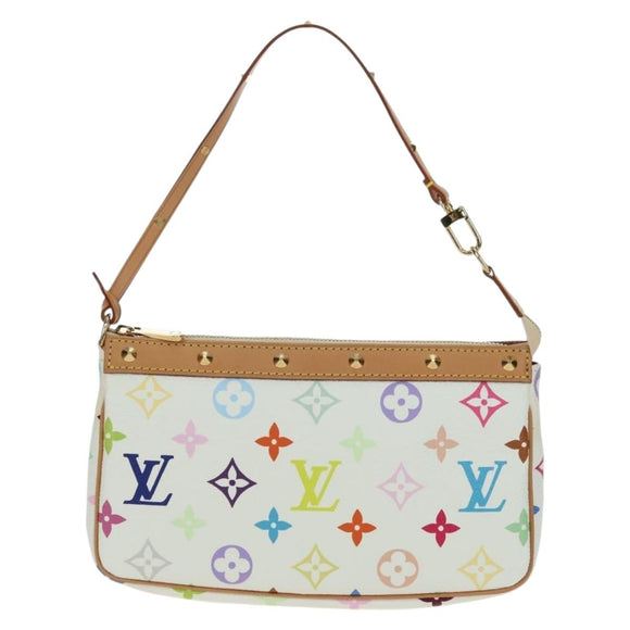 LOUIS VUITTON Monogram Multicolor Pochette Pouch White M92649 LV Auth 170552SAV