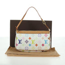 LOUIS VUITTON Monogram Multicolor Pochette Pouch White M92649 LV Auth 170552SAV-24
