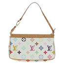 LOUIS VUITTON Monogram Multicolor Pochette Pouch White M92649 LV Auth 170552SAV-3