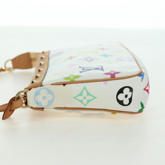 LOUIS VUITTON Monogram Multicolor Pochette Pouch White M92649 LV Auth 170552SAV