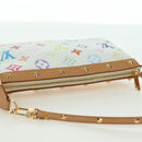 LOUIS VUITTON Monogram Multicolor Pochette Pouch White M92649 LV Auth 170552SAV-6