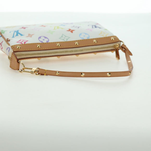 LOUIS VUITTON Monogram Multicolor Pochette Pouch White M92649 LV Auth 170552SAV