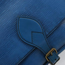LOUIS VUITTON Epi Cartouchiere MM Shoulder Bag Blue M52245 LV Auth 170556-14