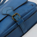 LOUIS VUITTON Epi Cartouchiere MM Shoulder Bag Blue M52245 LV Auth 170556-15