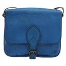 LOUIS VUITTON Epi Cartouchiere MM Shoulder Bag Blue M52245 LV Auth 170556-2