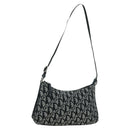 Christian Dior Trotter Canvas Accessory Pouch Black Silver Auth 170558V-1